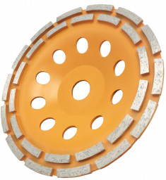 Чашка 125 мм алмазная зачистная Двухрядная ВИХРЬ