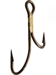 Двойник Cannelle 2236Z №3/0 бронза, спаянный под 90* на живца (10шт)