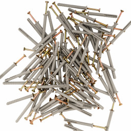 Дюбель-гвоздь полипропиленовый с потайным бортиком 6 х 60 мм, 200 шт Сибртех