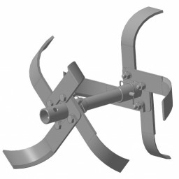 Фреза-культиватор вал 30 мм. D375 мм. шир. раб. части 375 мм. 4 ряда + 2 вала разборная в коробке 