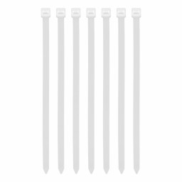 Хомуты, 200 х 8 мм, пластиковые, белые, 100 шт Сибртех