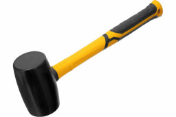 Киянка резиновая 680 г черная фибергласовая  рукоятка c TPR покрытием Denzel