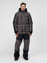 Костюм зимний SOLID PRO -45 ПК Таслан, Серо-Чёрный Тритон