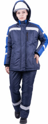Костюм зимний женский РОУД тёмно-синий-василек