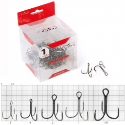 Крючки-тройники Cobra сер. CT310 разм.004 50шт. в блистере