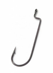 Крючок KOI "O'SHAUGHNESSY WORM ", размер 2/0 (INT), цвет BN, офсетный 10 шт в упаковке