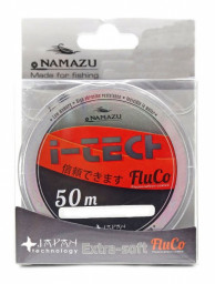 Леска Namazu I-Tech Fluco L-50 м, d-0,234 мм, test-4,09 кг, прозрачная