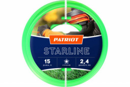 Леска триммерная D 2,4 мм L 15 м (звезда, зеленая) Starline