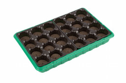 Минипарник 24 ячеек с торфяными таблетками 2 вставки*12ячеек