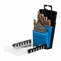 Набор сверл по металлу, 1-10 мм (через 0.5 мм) 19 шт, Р6М5К5, вышлиф, цилиндрический хвостовик Барс