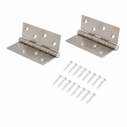 Петля 101х76 дверная АЛЛЮР 2043 2BB-FHP SNР 2 подшипник матовый никель 2шт в упаковке БЛИСТЕР