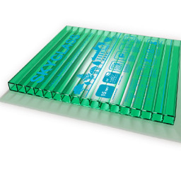Поликарбонат сотовый SKYGLASS 4мм зеленый 2,1*6