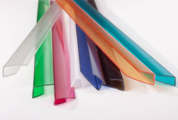 Профиль торцевой PU 10 мм L=2,1 м красный