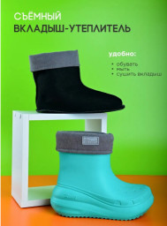 Сапоги демисезонные женские АДЕЛЬ бирюза  Реал Спорт