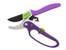 Секатор 200 мм прямого реза храповой механизм металлические обрезиненные рукоятки Palisad