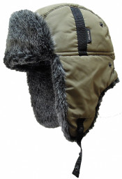 Шапка ушанка зимняя с мех.опушкой олива Хольстер