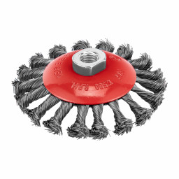 Щетка для УШМ, 115 мм, М14, "тарелка", крученая проволока 0.5 мм Matrix