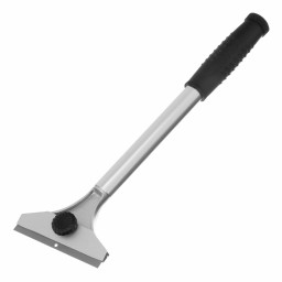 Скребок, 100 мм, фиксированное лезвие, удлиненная металлическая обрезиненная ручка Matrix