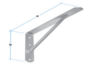 Стальной кронштейн усиленный (плоский)  200x300 оцинкованный WSWP 300 G 