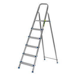 Стремянка, 6 ступеней, стальная, оцинкованная Сибртех