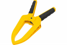 Струбцина клещеобразная удлиненная 75 х 110 мм двухкомпонентные рукоятки Denzel