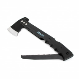 Топор туристический СЛЕДОПЫТ 340х120х70мм с пилой огнивом и свистком 775гр в чехле